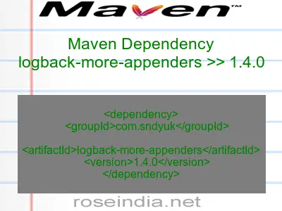 Maven dependency of logback-more-appenders version 1.4.0