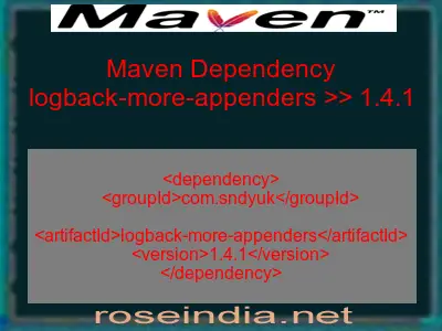 Maven dependency of logback-more-appenders version 1.4.1