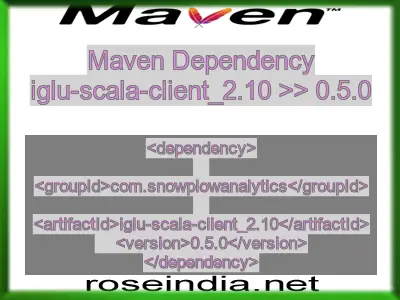 Maven dependency of iglu-scala-client_2.10 version 0.5.0