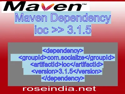 Maven dependency of ioc version 3.1.5