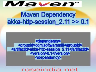 Maven dependency of akka-http-session_2.11 version 0.1