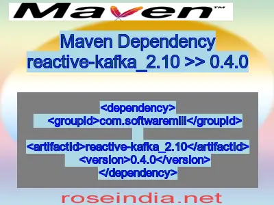 Maven dependency of reactive-kafka_2.10 version 0.4.0