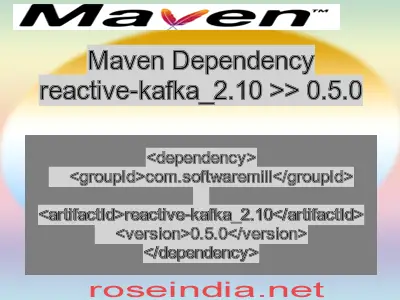 Maven dependency of reactive-kafka_2.10 version 0.5.0