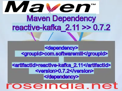 Maven dependency of reactive-kafka_2.11 version 0.7.2