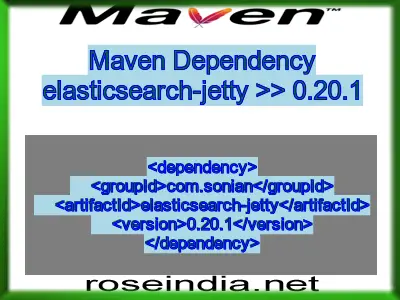 Maven dependency of elasticsearch-jetty version 0.20.1