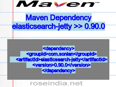 Maven dependency of elasticsearch-jetty version 0.90.0