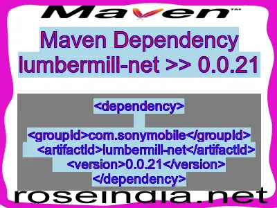 Maven dependency of lumbermill-net version 0.0.21