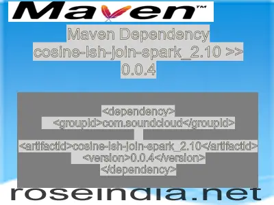 Maven dependency of cosine-lsh-join-spark_2.10 version 0.0.4