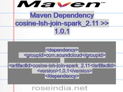 Maven dependency of cosine-lsh-join-spark_2.11 version 1.0.1