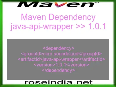 Maven dependency of java-api-wrapper version 1.0.1