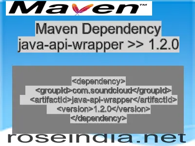 Maven dependency of java-api-wrapper version 1.2.0