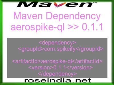 Maven dependency of aerospike-ql version 0.1.1