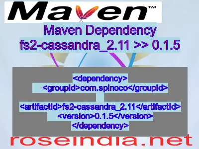 Maven dependency of fs2-cassandra_2.11 version 0.1.5