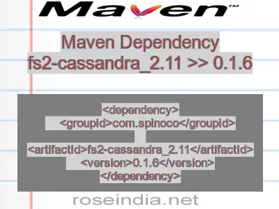 Maven dependency of fs2-cassandra_2.11 version 0.1.6