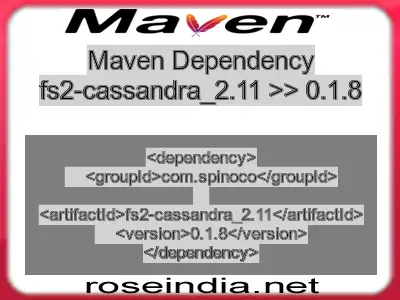 Maven dependency of fs2-cassandra_2.11 version 0.1.8