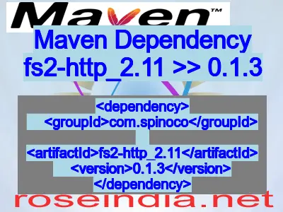 Maven dependency of fs2-http_2.11 version 0.1.3