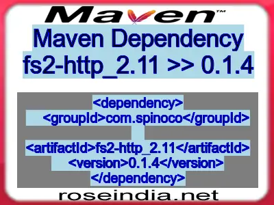 Maven dependency of fs2-http_2.11 version 0.1.4