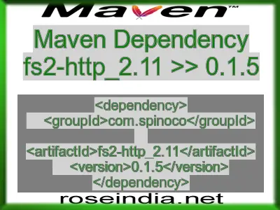 Maven dependency of fs2-http_2.11 version 0.1.5