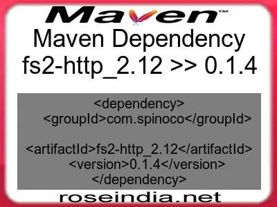 Maven dependency of fs2-http_2.12 version 0.1.4