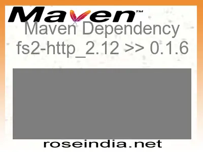 Maven dependency of fs2-http_2.12 version 0.1.6