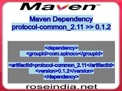 Maven dependency of protocol-common_2.11 version 0.1.2