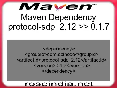 Maven dependency of protocol-sdp_2.12 version 0.1.7