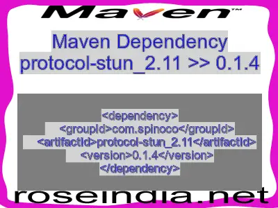 Maven dependency of protocol-stun_2.11 version 0.1.4