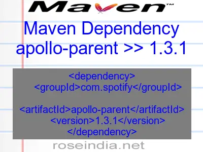 Maven dependency of apollo-parent version 1.3.1