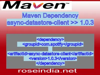 Maven dependency of async-datastore-client version 1.0.3