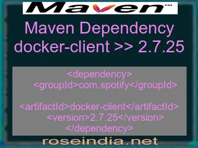 Maven dependency of docker-client version 2.7.25