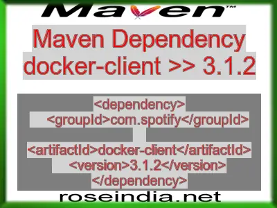 Maven dependency of docker-client version 3.1.2