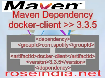 Maven dependency of docker-client version 3.3.5