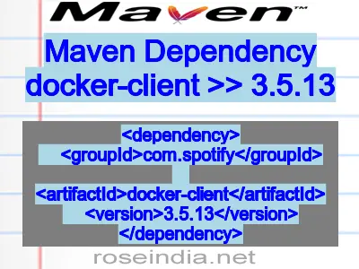 Maven dependency of docker-client version 3.5.13