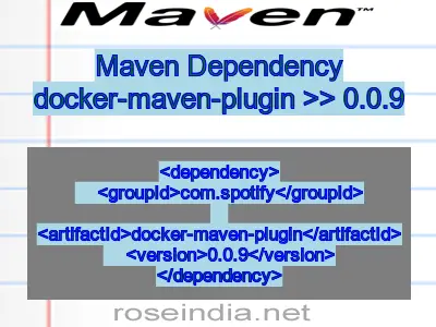 Maven dependency of docker-maven-plugin version 0.0.9