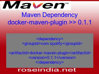 Maven dependency of docker-maven-plugin version 0.1.1