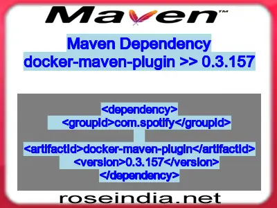 Maven dependency of docker-maven-plugin version 0.3.157