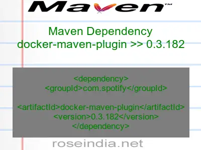 Maven dependency of docker-maven-plugin version 0.3.182