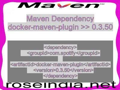 Maven dependency of docker-maven-plugin version 0.3.50