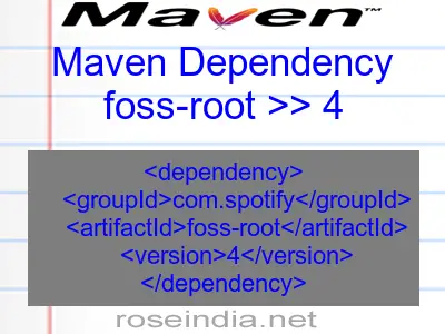 Maven dependency of foss-root version 4