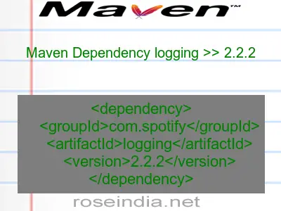 Maven dependency of logging version 2.2.2