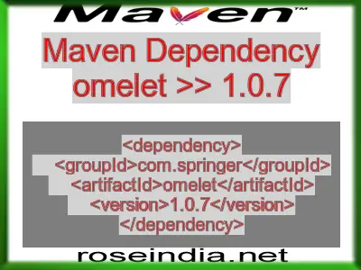 Maven dependency of omelet version 1.0.7