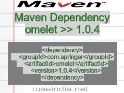 Maven dependency of omelet version 1.0.4