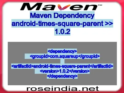 Maven dependency of android-times-square-parent version 1.0.2