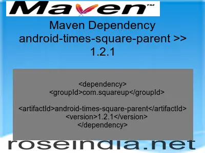 Maven dependency of android-times-square-parent version 1.2.1