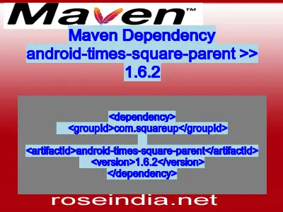 Maven dependency of android-times-square-parent version 1.6.2