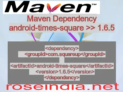 Maven dependency of android-times-square version 1.6.5