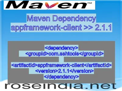 Maven dependency of appframework-client version 2.1.1