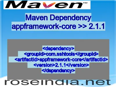 Maven dependency of appframework-core version 2.1.1