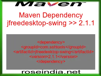 Maven dependency of jfreedesktop-swing version 2.1.1