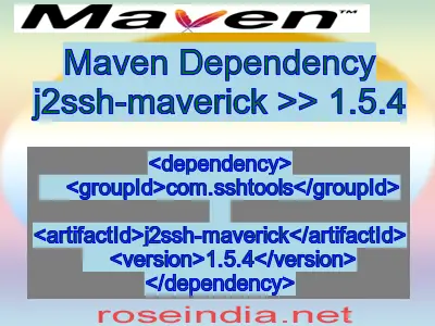 Maven dependency of j2ssh-maverick version 1.5.4